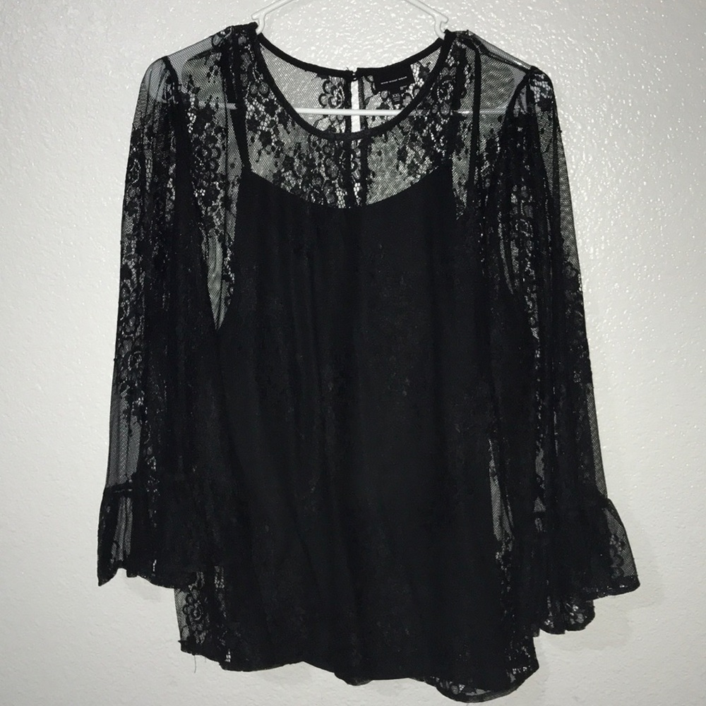Black lace top